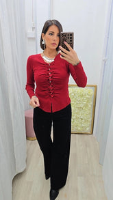 CARDIGAN  ARRICCIO AMARANTO ART.552